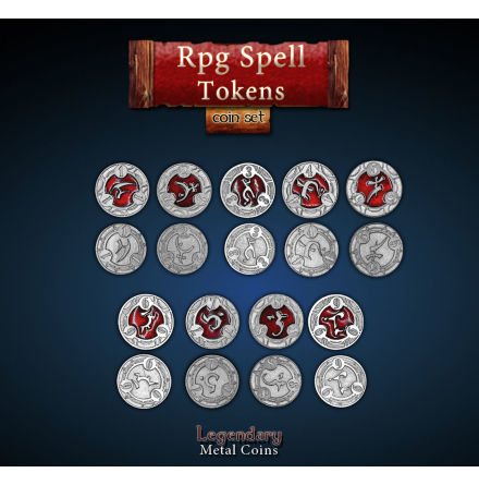 RPG Spell Tokens - Red