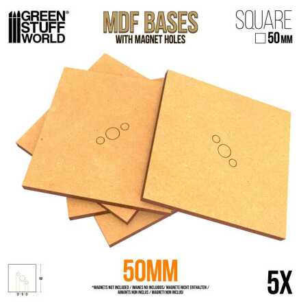 MDF Bases - Square 50 mm