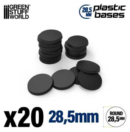 Plastic Bases - Round 28.5mm BLACK