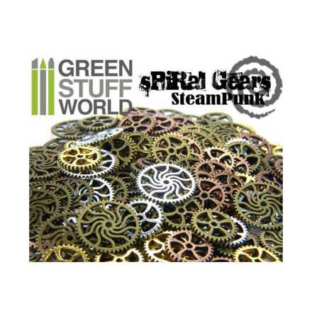 SteamPunk SPIRAL GEARS and COGS Beads 85gr