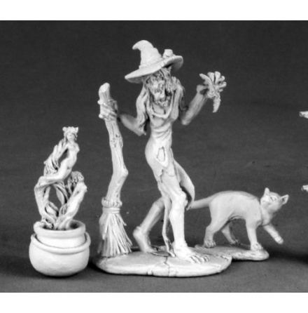 Witch, Cauldron & Cat