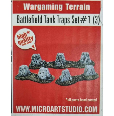 Battlefield, Ruins Tank Traps Set #1 (3)