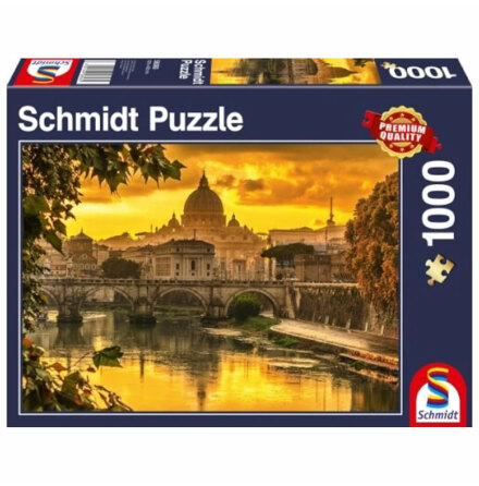 Puzzle - Rome: Golden light over Rome (1000 pieces)