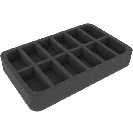 HSMECP040BO 40 mm Half-Size foam tray with 12 compartments