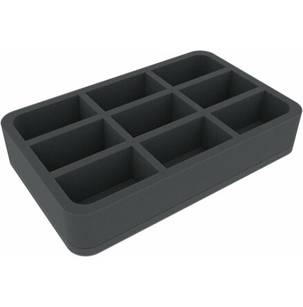 HSMEOP050BO 50 mm Half-Size foam tray with 9 compartments