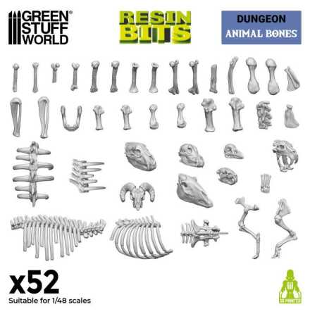 3D printed set - Animal Bones 1:48