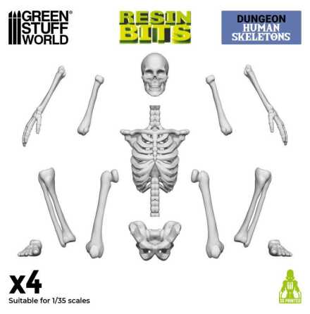 3D printed set - Human Skeletons 1:35