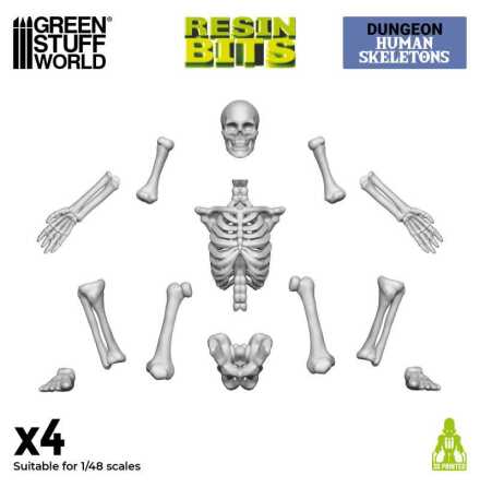 3D printed set - Human Skeletons 1:48