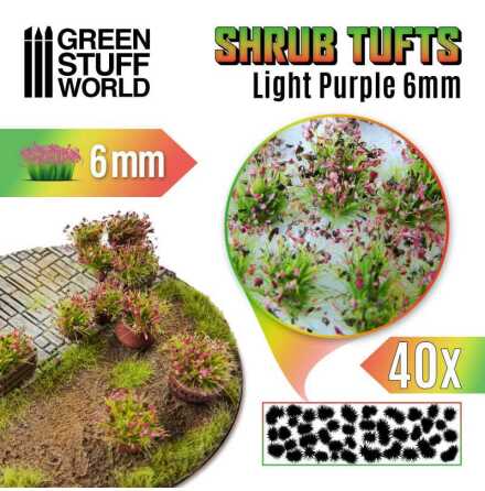 Shrubs TUFTS - 6mm self-adhesive - LIGHT PURPLE