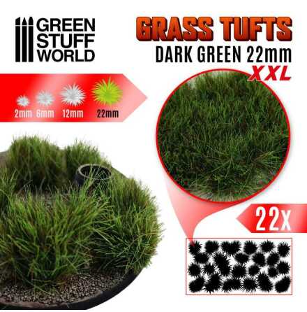 Grass TUFTS XXL - 22mm self-adhesive - DARK GREEN