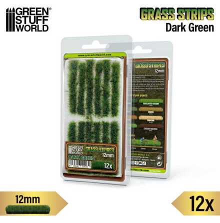 Grass Strips 12 mm - Dark Green