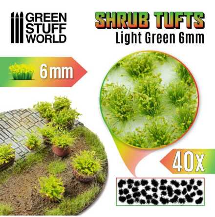 Shrubs TUFTS - 6mm self-adhesive - LIGHT GREEN