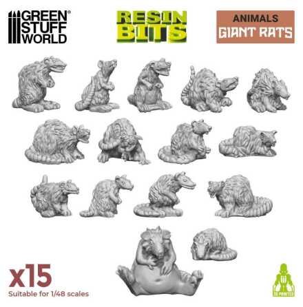 3D printed set - Giant Rats