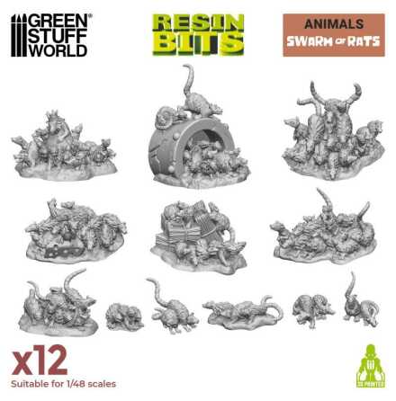 3D printed set - Swarm of Rats